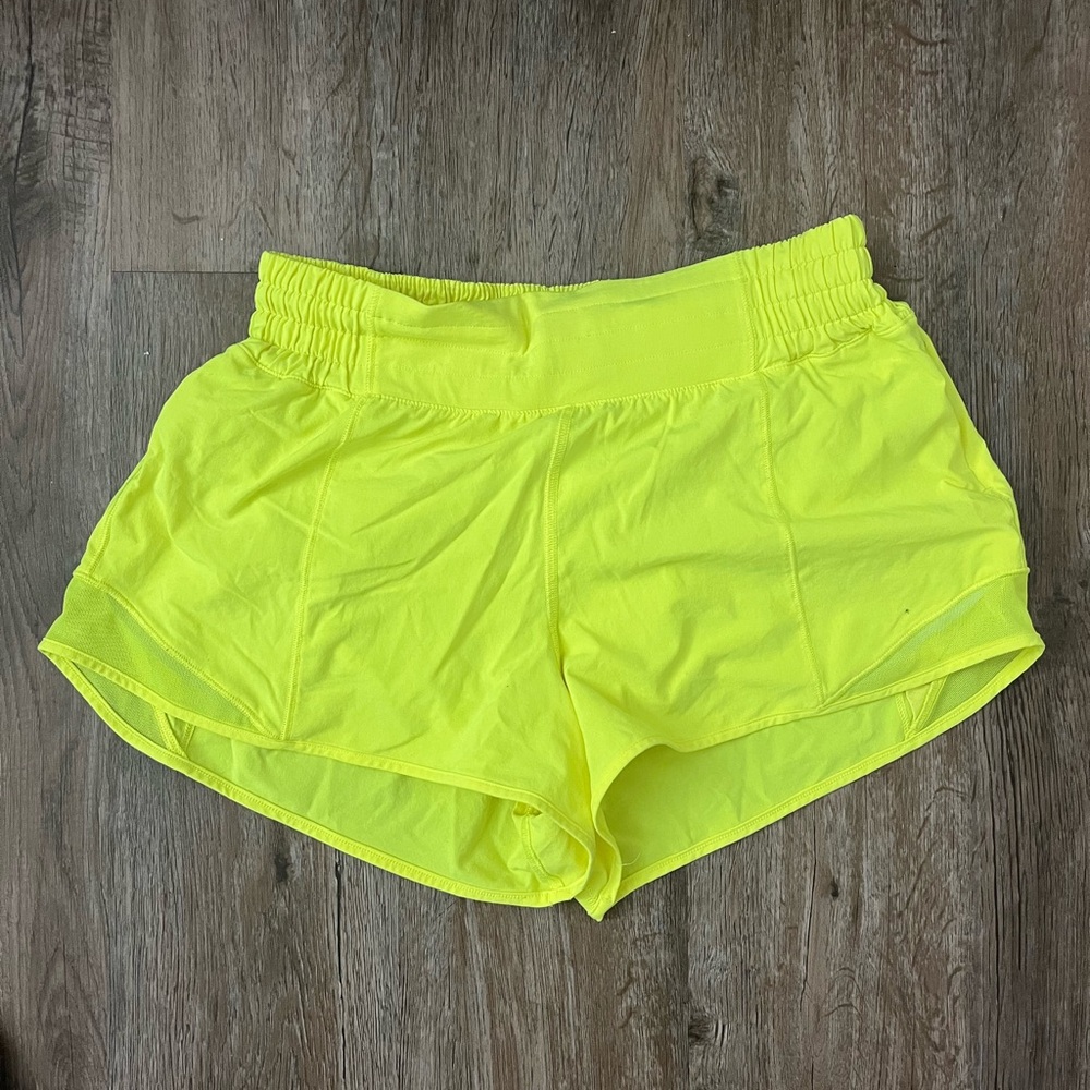 Lululemon Athletica Neon Yellow Athletic Shorts